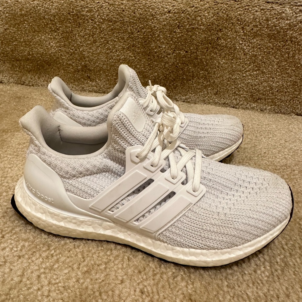White Adidas Ultraboost Sneakers